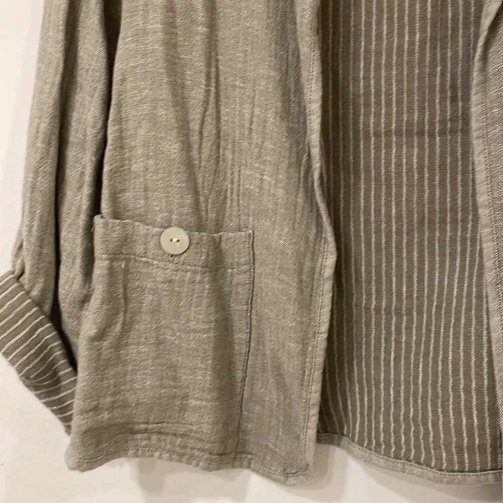 Adrienne Vittadini  linen blend unstructured jacket size medium - Picture 2 of 9